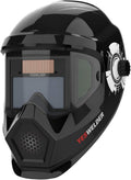 Large Viewing True Color Solar Powered Auto Darkening Welding Helmet with Side View, 4 Arc Sensor Wide Shade 4/5-9/9-13 Welder Mask M968
