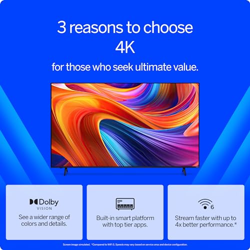43-inch 4K UHD LED Smart TV with Dolby Vision HDR, WiFi 6, Bluetooth N130696