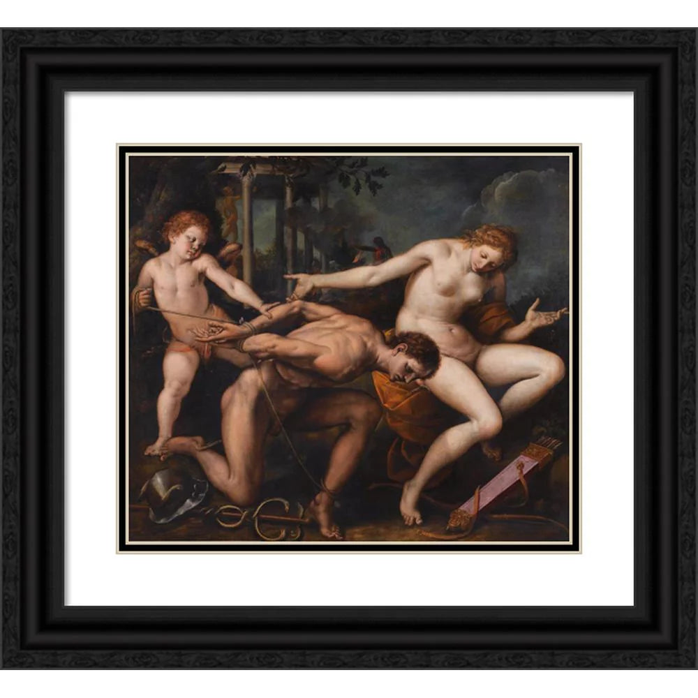 Black Ornate Framed Double Matted Museum Art Print D2534