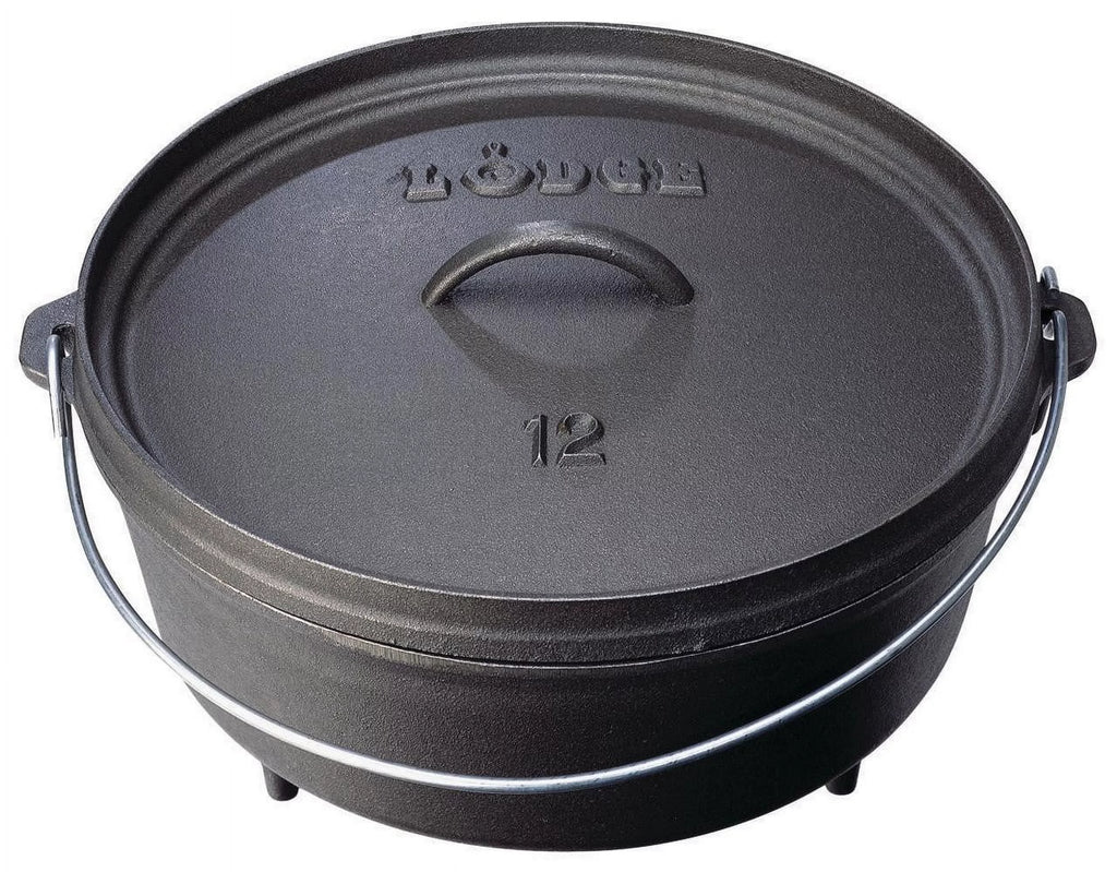 12 Inch 6 Quart Seasoned Cast Iron Camp Dutch Oven C13161