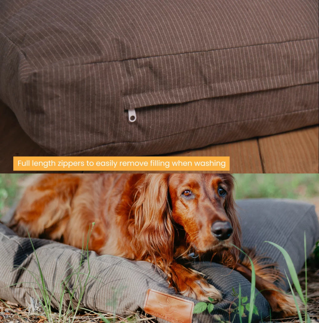 Canvas Dog Bed, Water-Repellent, Removable Washable Cover, Extra Large, Brown G131953