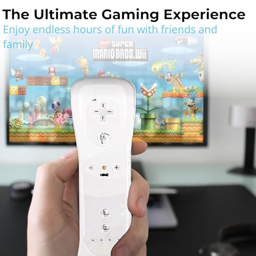White Wii Console with 2 Remotes, 2 Nunchucks, Dual Dock Stand, Sensor Bar, AV Cable and 2 Gaming Sleeves K94767
