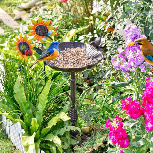 Heavy Duty Cast Iron Tall Bird Bath J4857