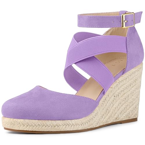Women's Espadrilles Closed Toe Wedges Heels Sandals P7704