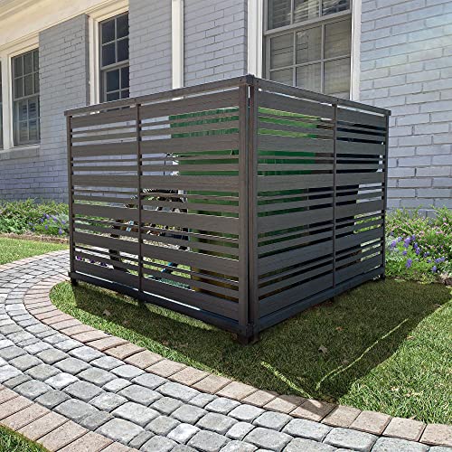 Charcoal 4 ft H x 5.3 ft W Outdoor Privacy Fence Screen 2 Panels A47101