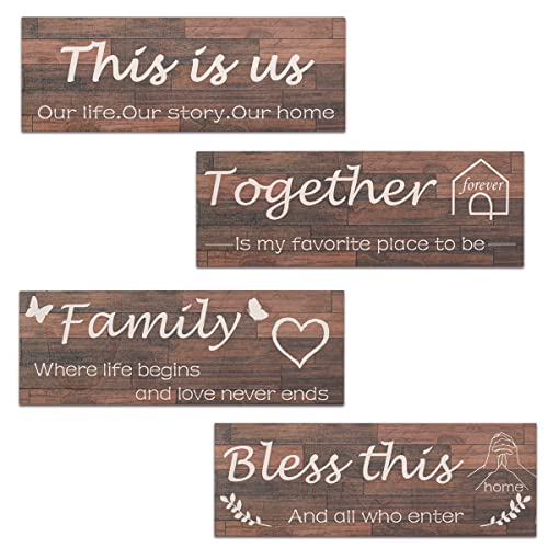 Rustic Wooden Wall Signs (brown) J2337