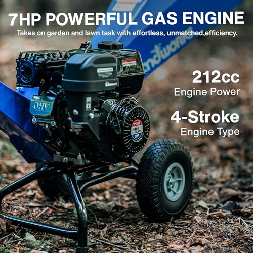 7 HP Gas Powered Wood Chipper Shredder Mulcher Q630268