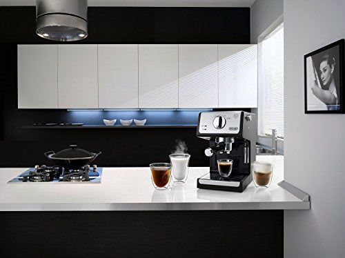 Black Espresso Cappuccino Maker with Manual Frother O167