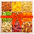 9 Varieties of Fruits & Nuts in Reusable Wooden Crate N1125