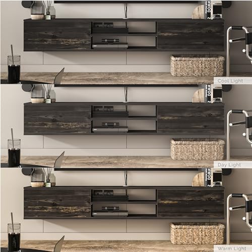 Black Oak Floating TV Stand B908