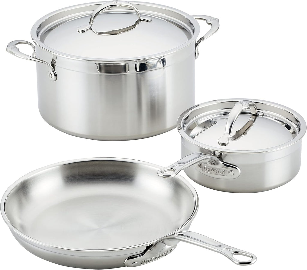5-Piece Clad Stainless Steel Cookware Set A4300