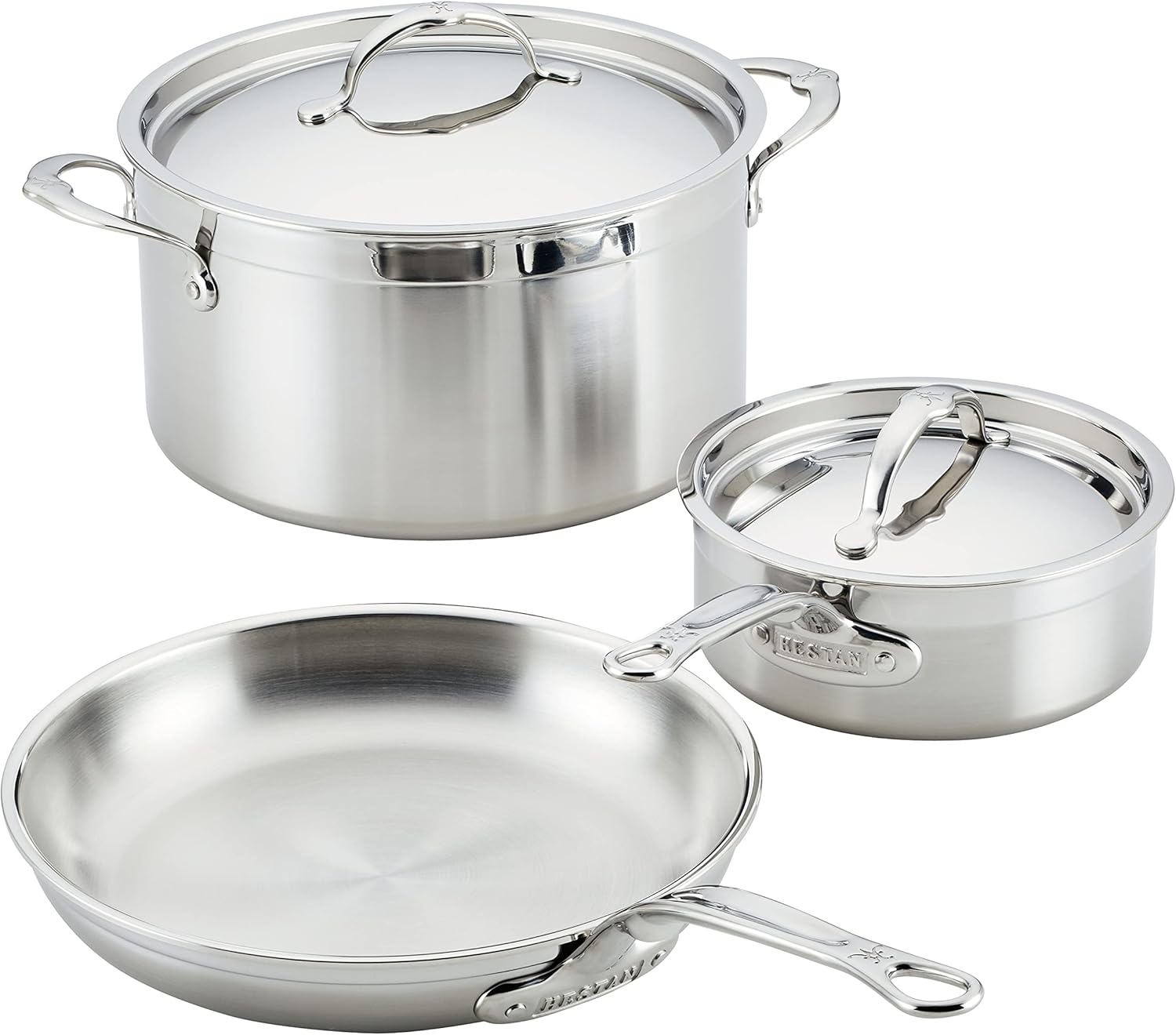 5-Piece Clad Stainless Steel Cookware Set A4300