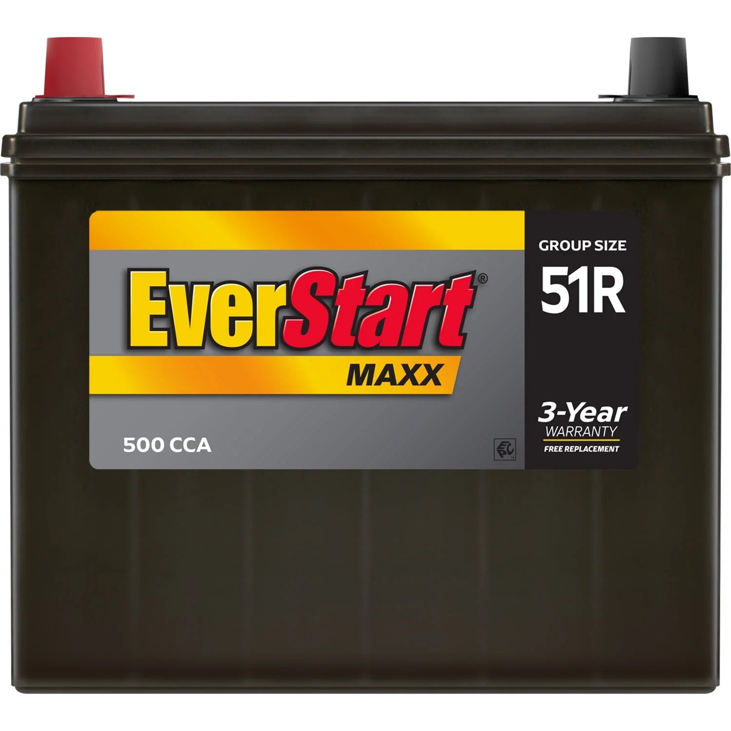 Group Size 51R 12 Volt 500 CCA Lead Acid Automotive Battery I9124