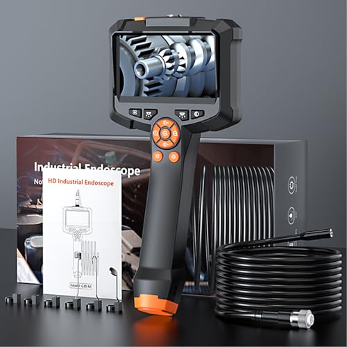 16.4FT Semi-Rigid Cord 1080P HD Industrial Borescope Camera with 8 LED Lights X424