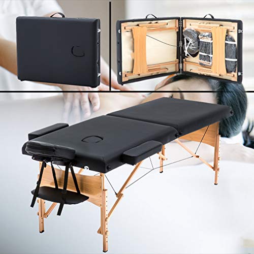 Portable Massage Table 28 inch Wide Height Adjustable Folding Spa Table with Non-Woven Bag L633503