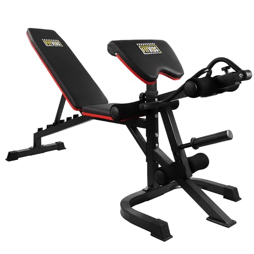 Adjustable 6 Position Utility Bench with Leg Extension and Preacher Pad C5596