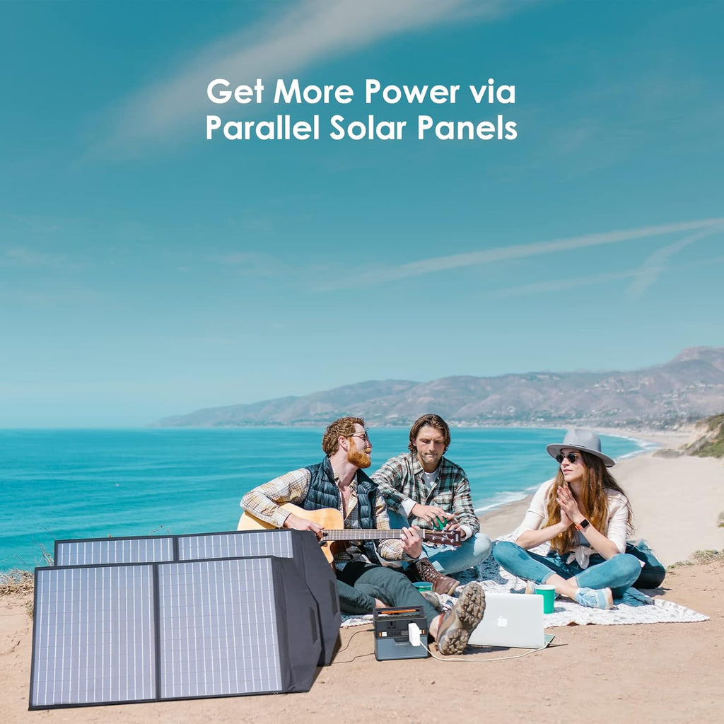 300W Portable Power Station with Solar Panel 100W, 288Wh Solar Generator N931