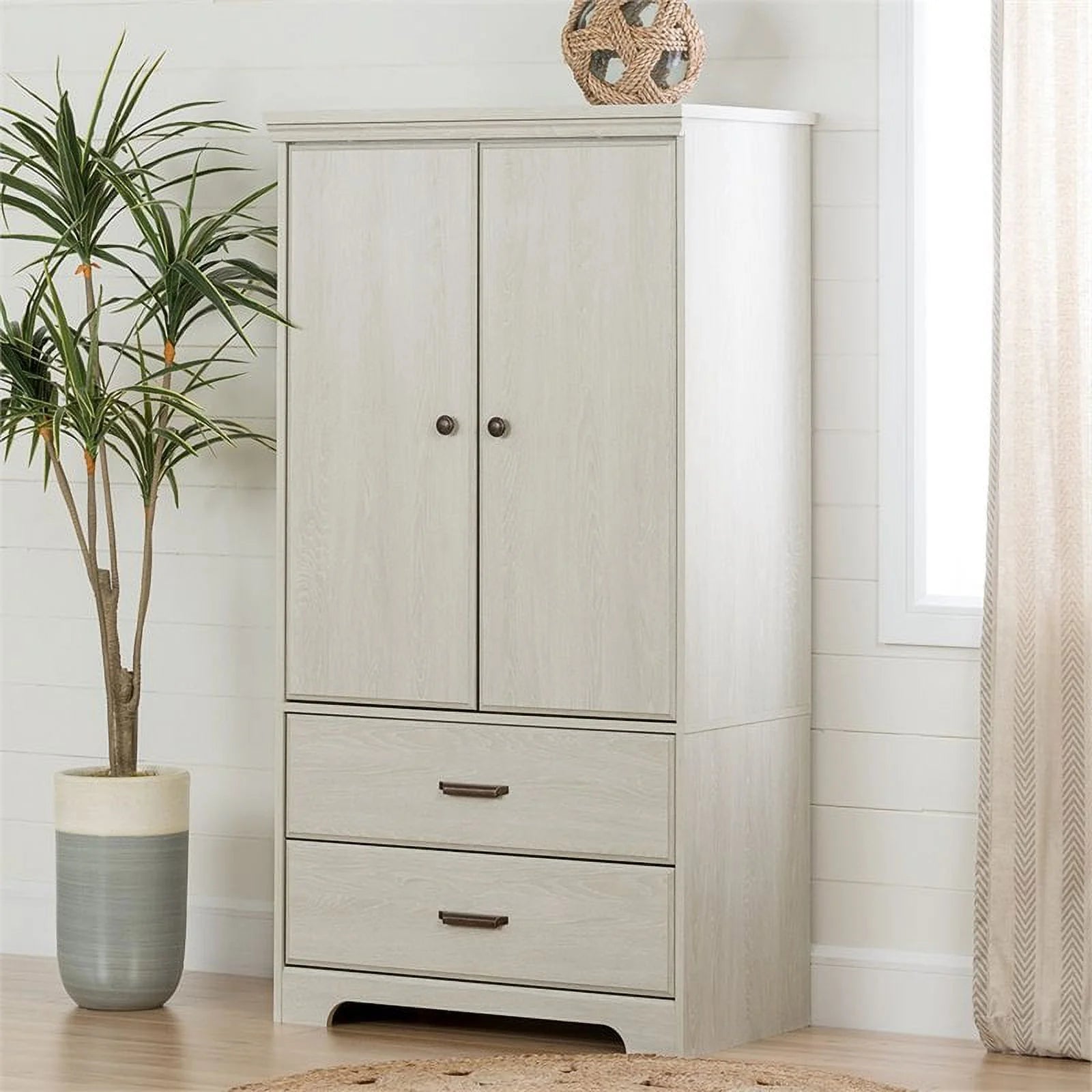 2-Drawer Door Wood Armoire B977025