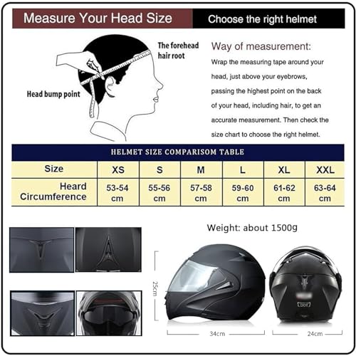 Motorcycle Bluetooth Full Face Modular Helmet with Dual Visor P773