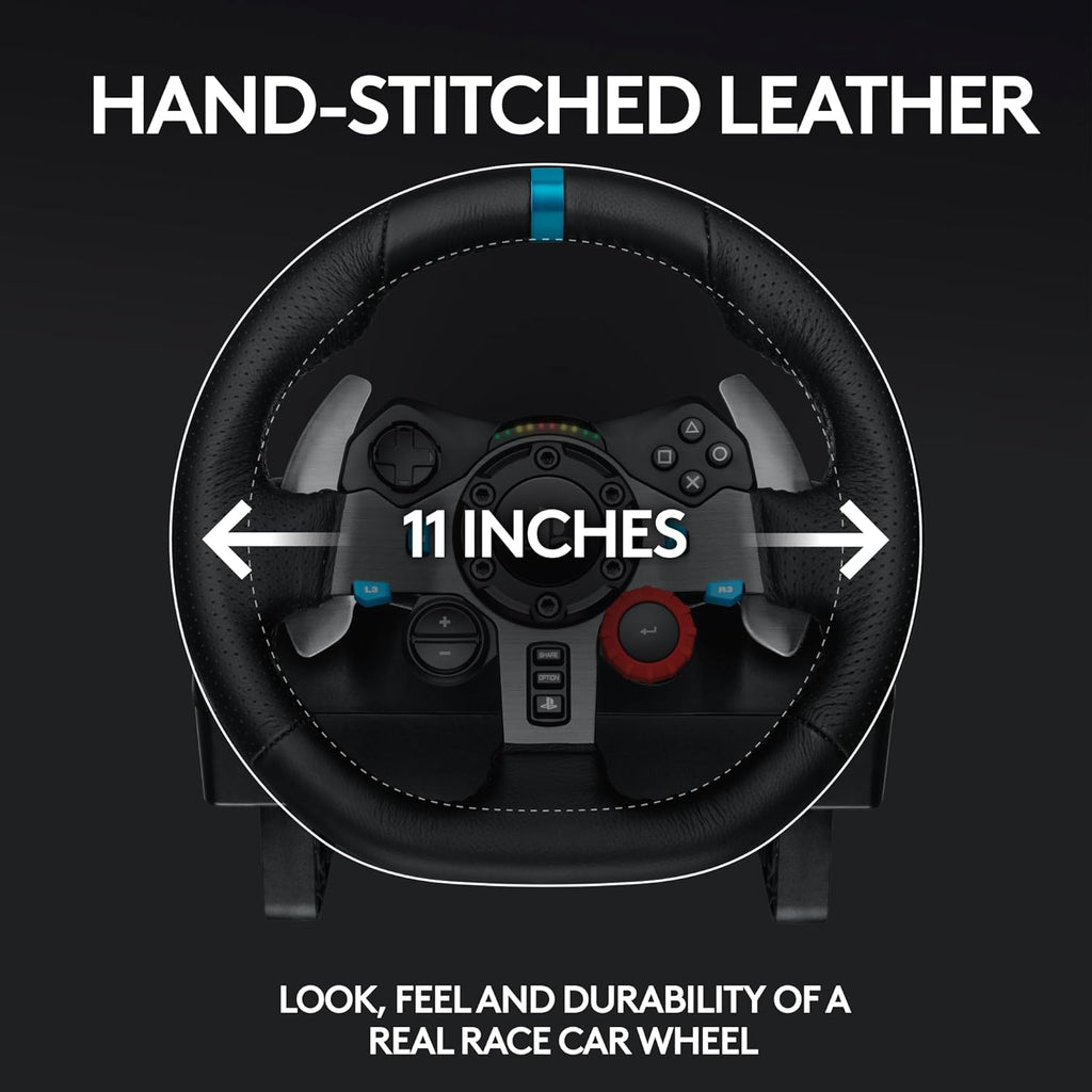 Black Leather Steering Wheel with Floor Pedals I175499