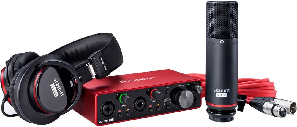 2-in, 2-out USB Audio Interface with Microphone & Headphones I78523