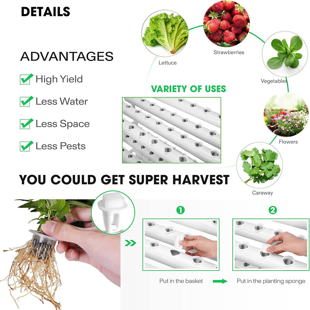 5-Gallon Deep Water Culture Hydroponics Grow System Y568831