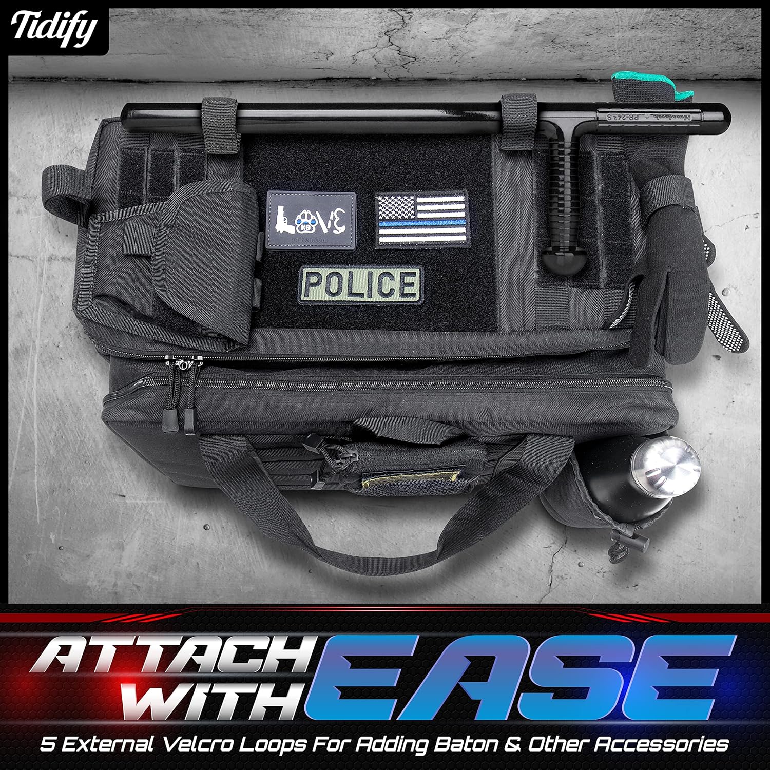 Tactical Gear Bag with MOLLE Organizer, Heavy Duty & Water Resistant B11427