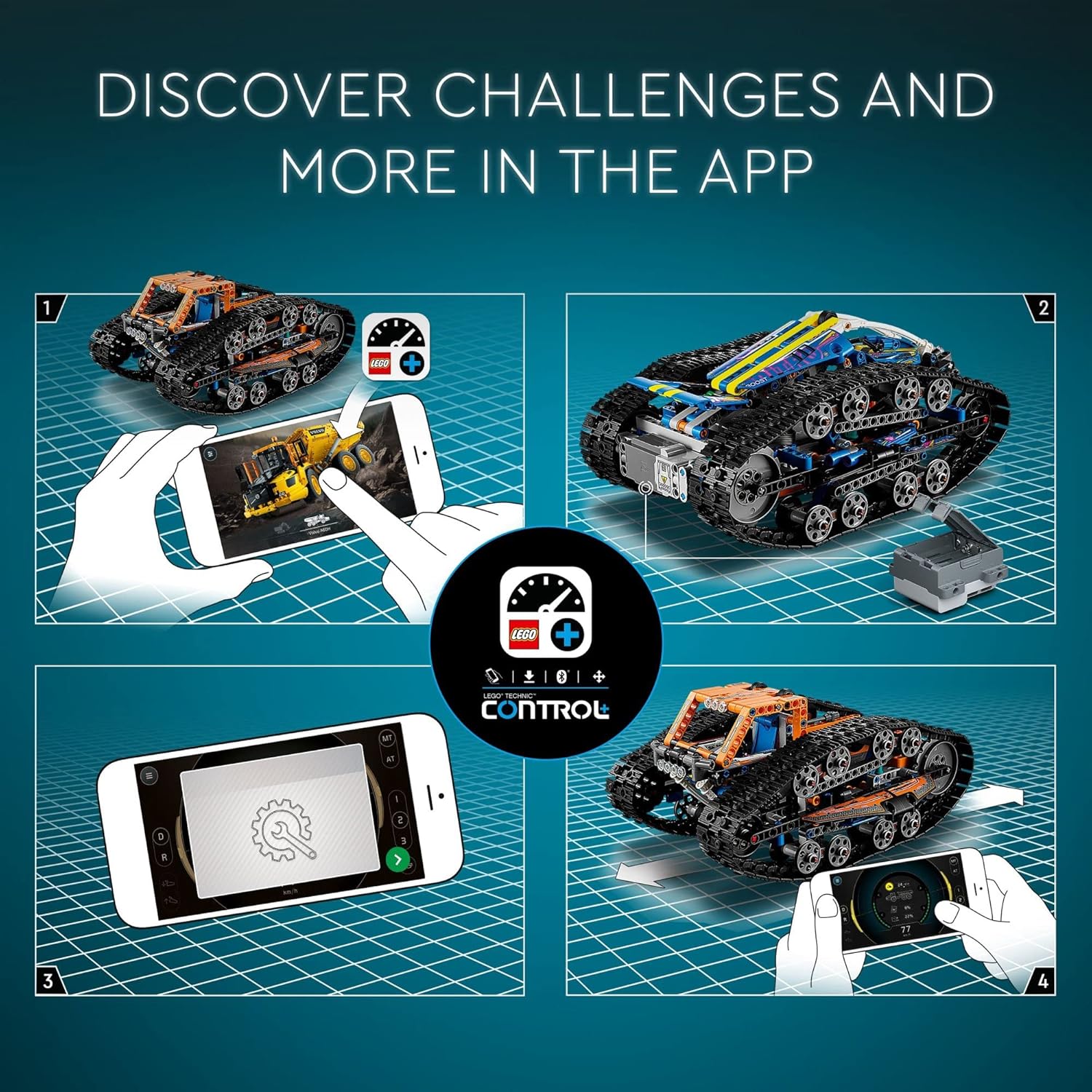 App-Controlled Transformation Vehicle Building Car Kit B35311