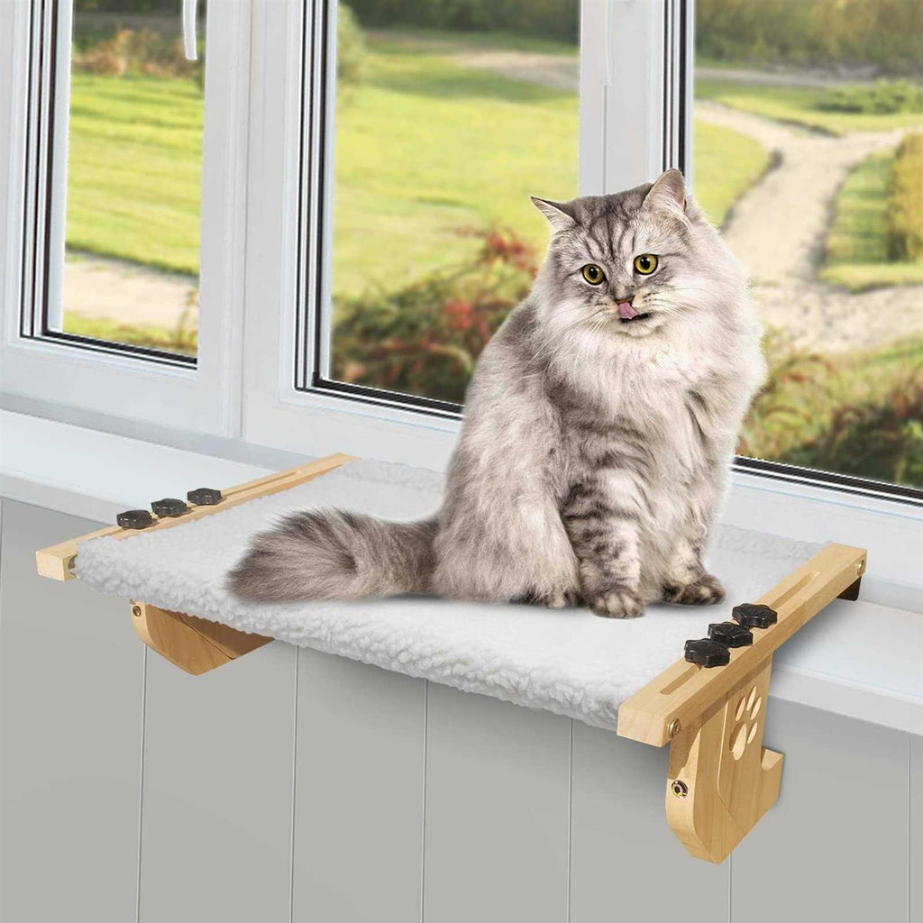 Cat Window Perch with Wood and Metal Frame P7202