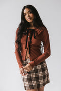 Rust Collared Top L4291