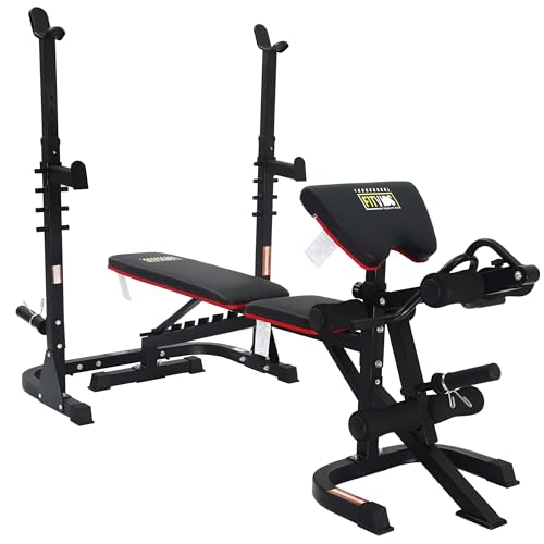 Adjustable 6 Position Utility Bench with Leg Extension and Preacher Pad C5596