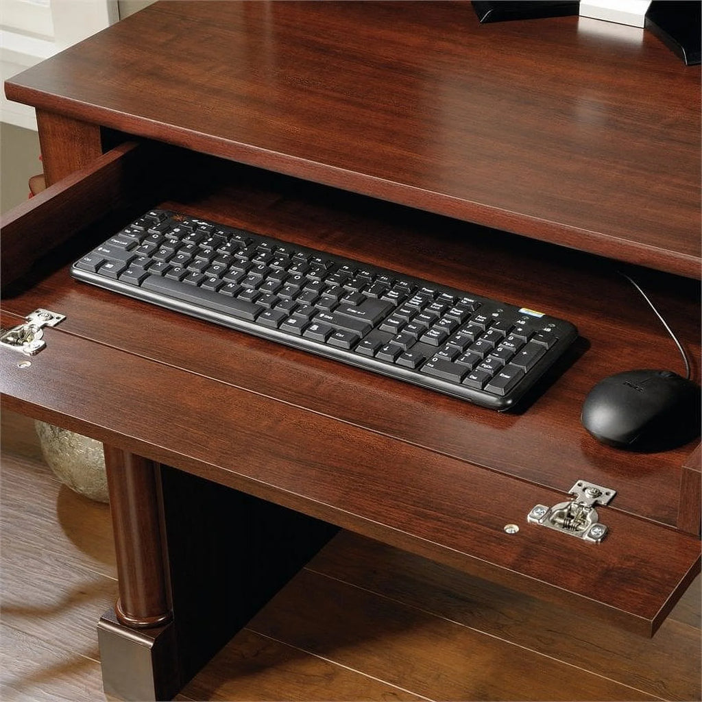 Contemporary Wood Computer Desk with Hutch X110179