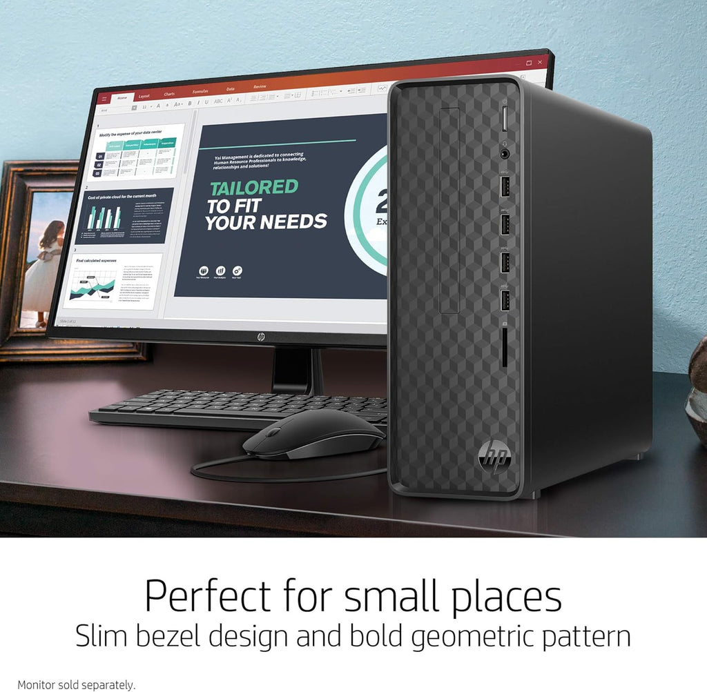 Slim Desktop, AMD Athlon Silver 3050U, 4GB RAM, 256 GB SSD, Windows 10 Home, Jet Black R576