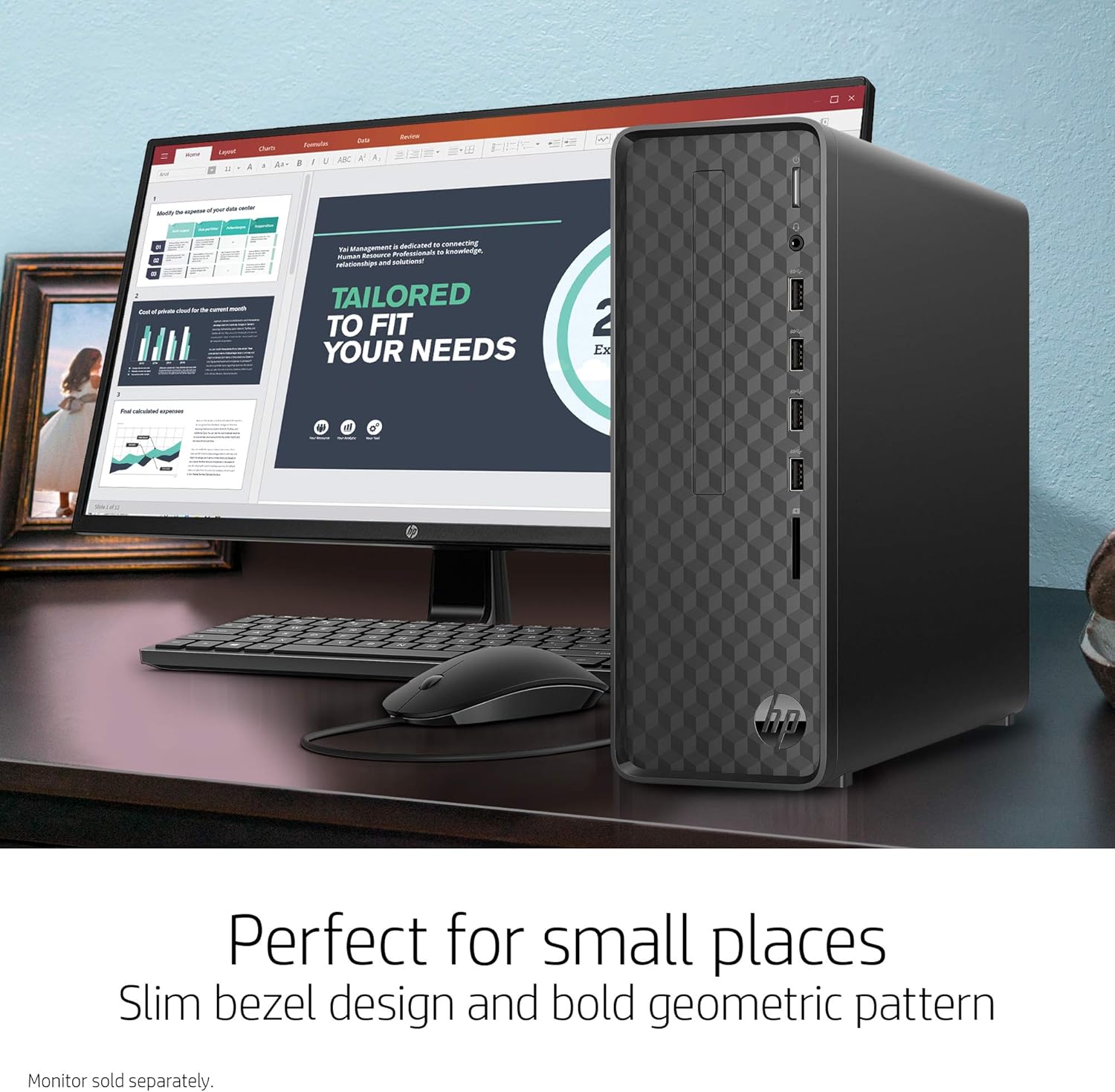 Slim Desktop, AMD Athlon Silver 3050U, 4GB RAM, 256 GB SSD, Windows 10 Home, Jet Black R576