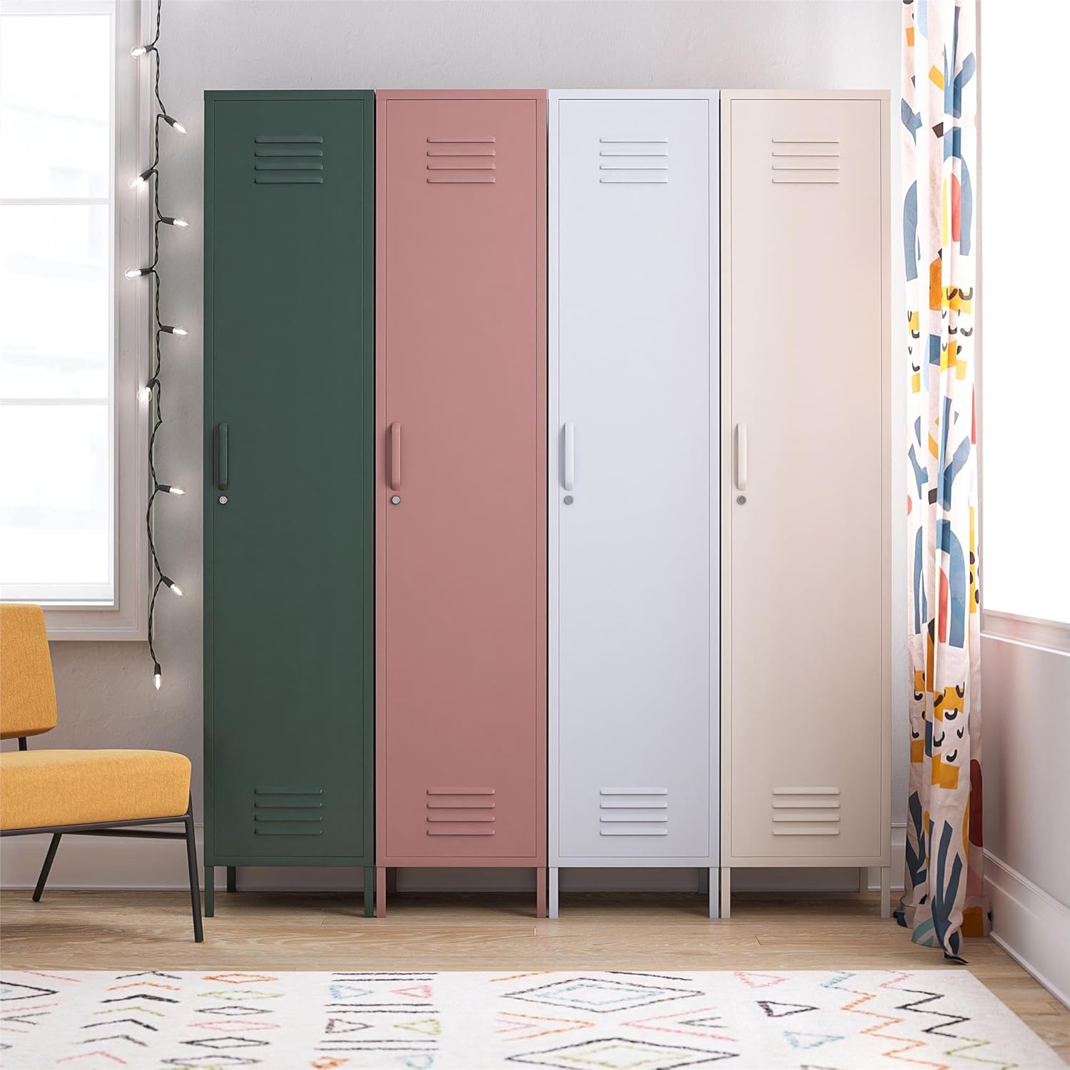 Parchment Metal Storage Cabinet Q567