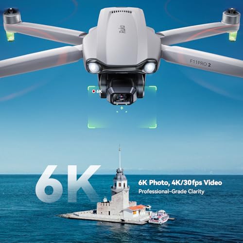 2 Drone with 6K Camera, 3-Axis Gimbal, 70-Min Flight Time with 2 Batteries S84380