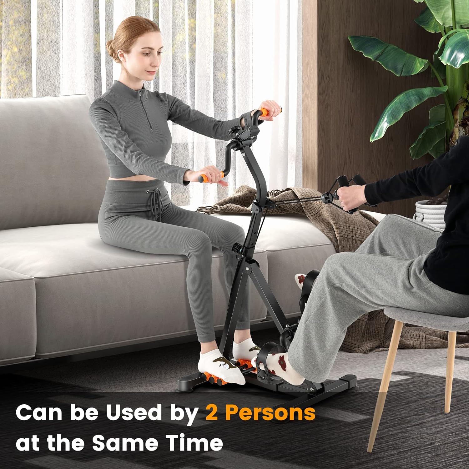 Pedal Exercise Bike with LCD Monitor, Adjustable Height and Length B834567