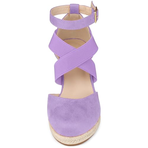 Women's Espadrilles Closed Toe Wedges Heels Sandals P7704