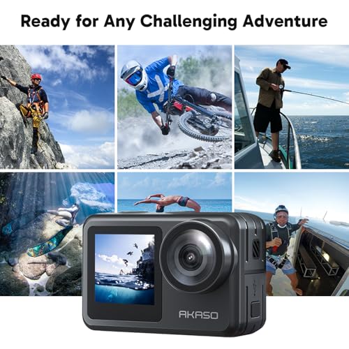 4K30FPS 20MP WiFi Action Camera with Touch Screen EIS 2.0 Zoom Remote Control 131 Feet Underwater Camera with 2X 1350mAh Batteries C689