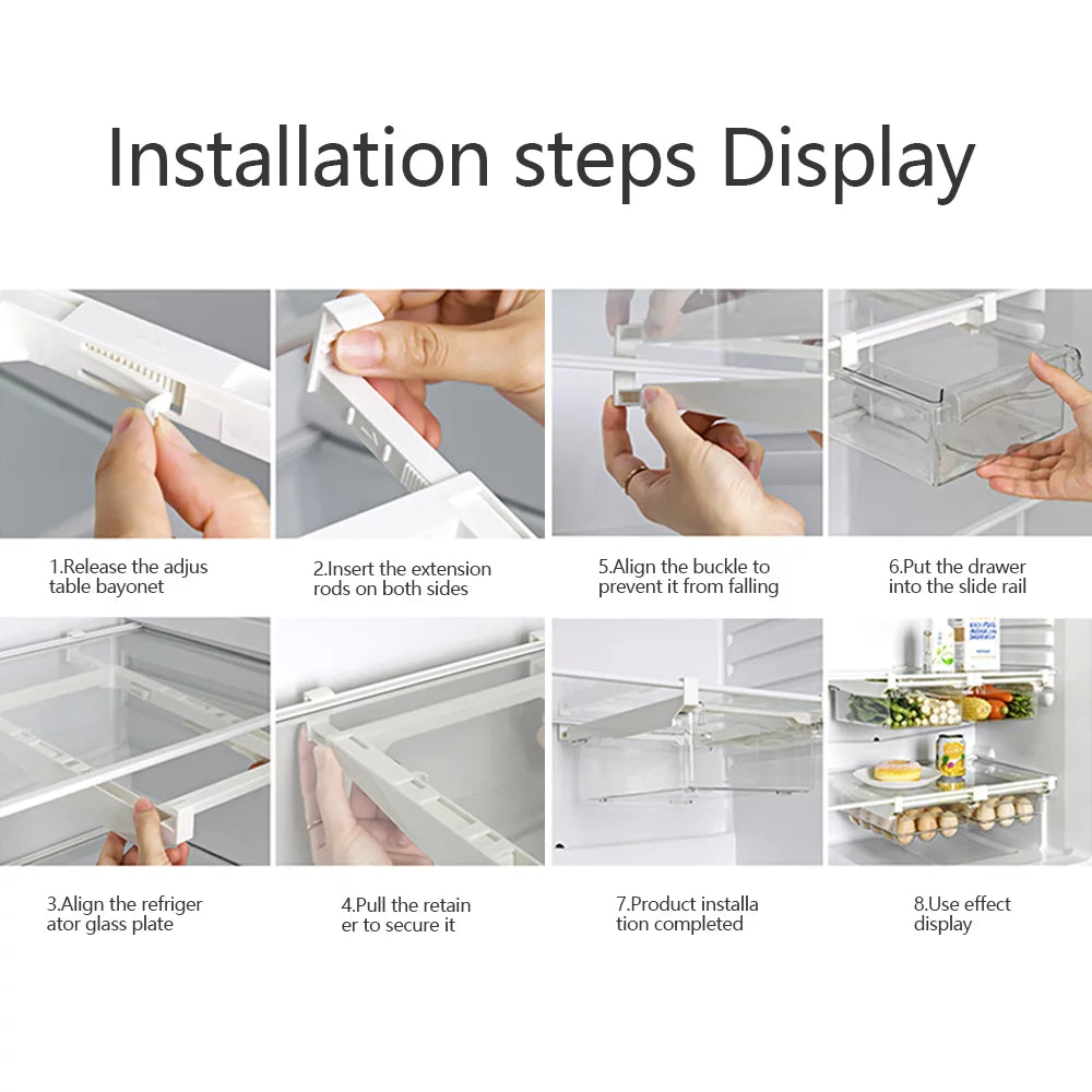 Transparent Refrigerator Egg Tray with Handle S150063