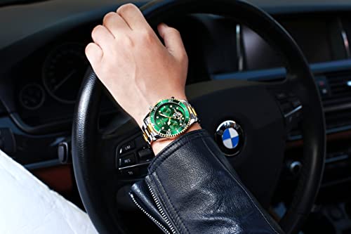 Automatic Self Winding Mechanical Stainless Steel Wrist Watch with Big Dial Waterproof Luminous Watch Rotatable Bezel Y49568