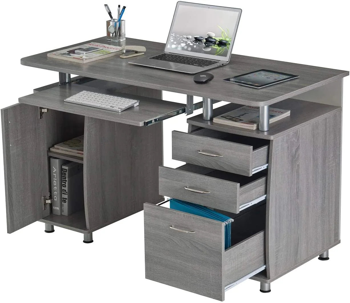 Gray Small Computer Desk X27993