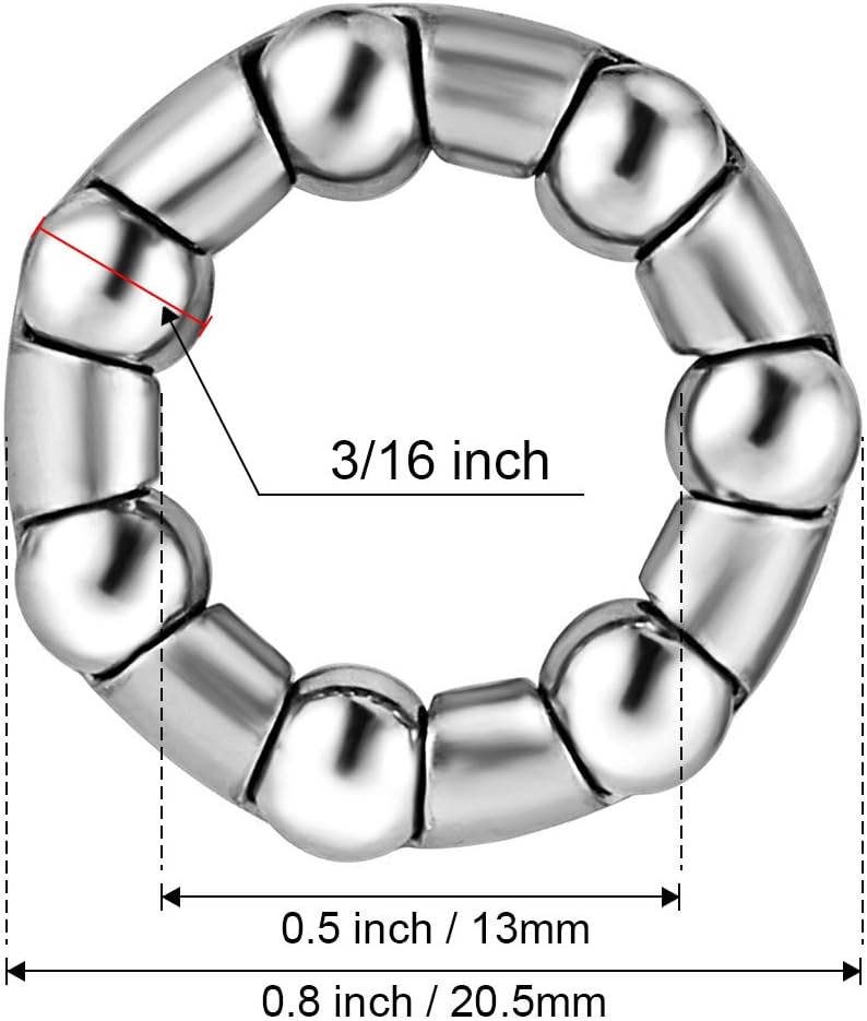 4 Pcs 3/16 inch x 7 Balls Bicycle Wheel Bearing Retainer H62141