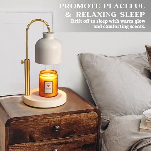 Blue Candle Warmer Lamp with Timer, Dimmable, 2 Bulbs D860