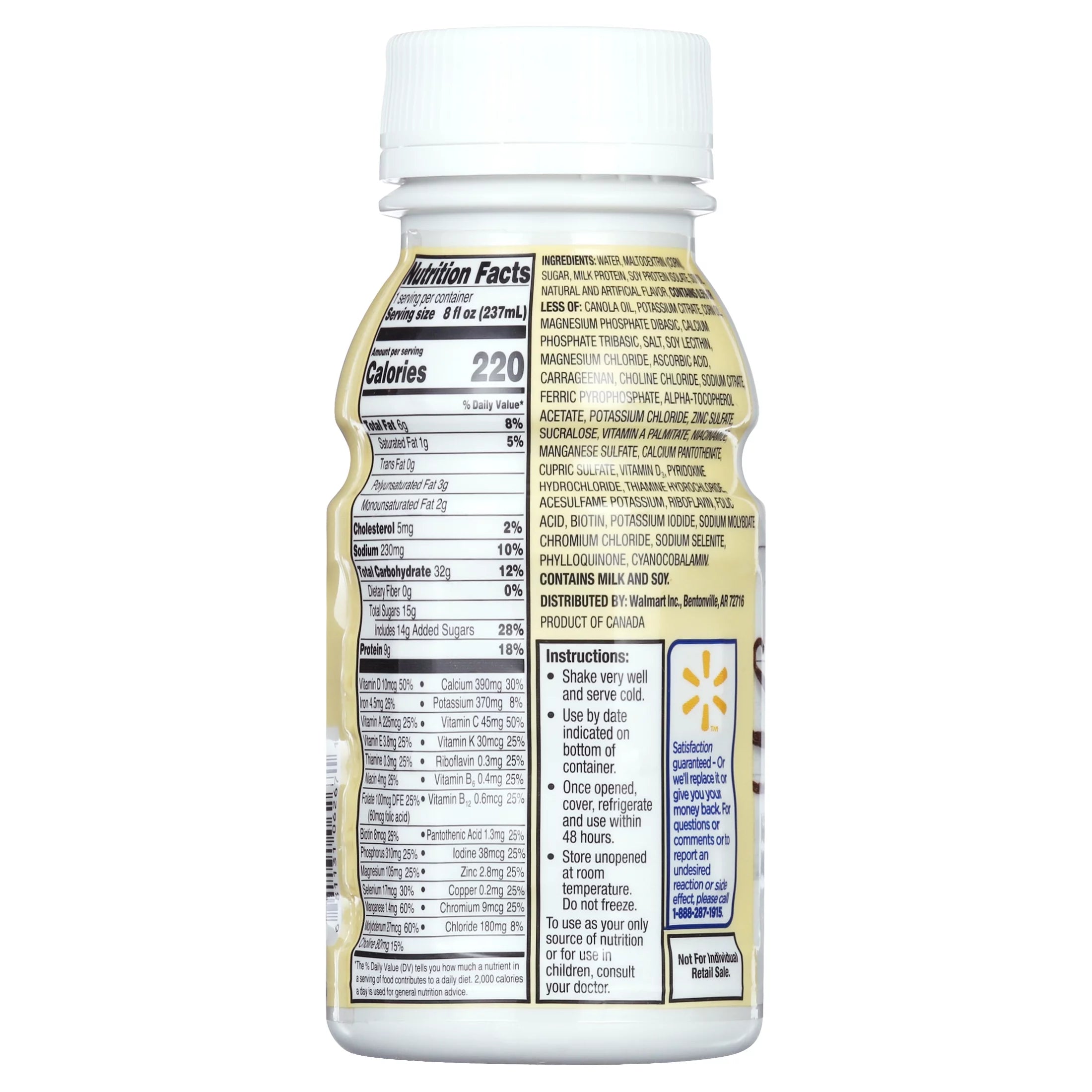 Vanilla Nutritional Shakes, 8 fl oz, 24 Count R95187