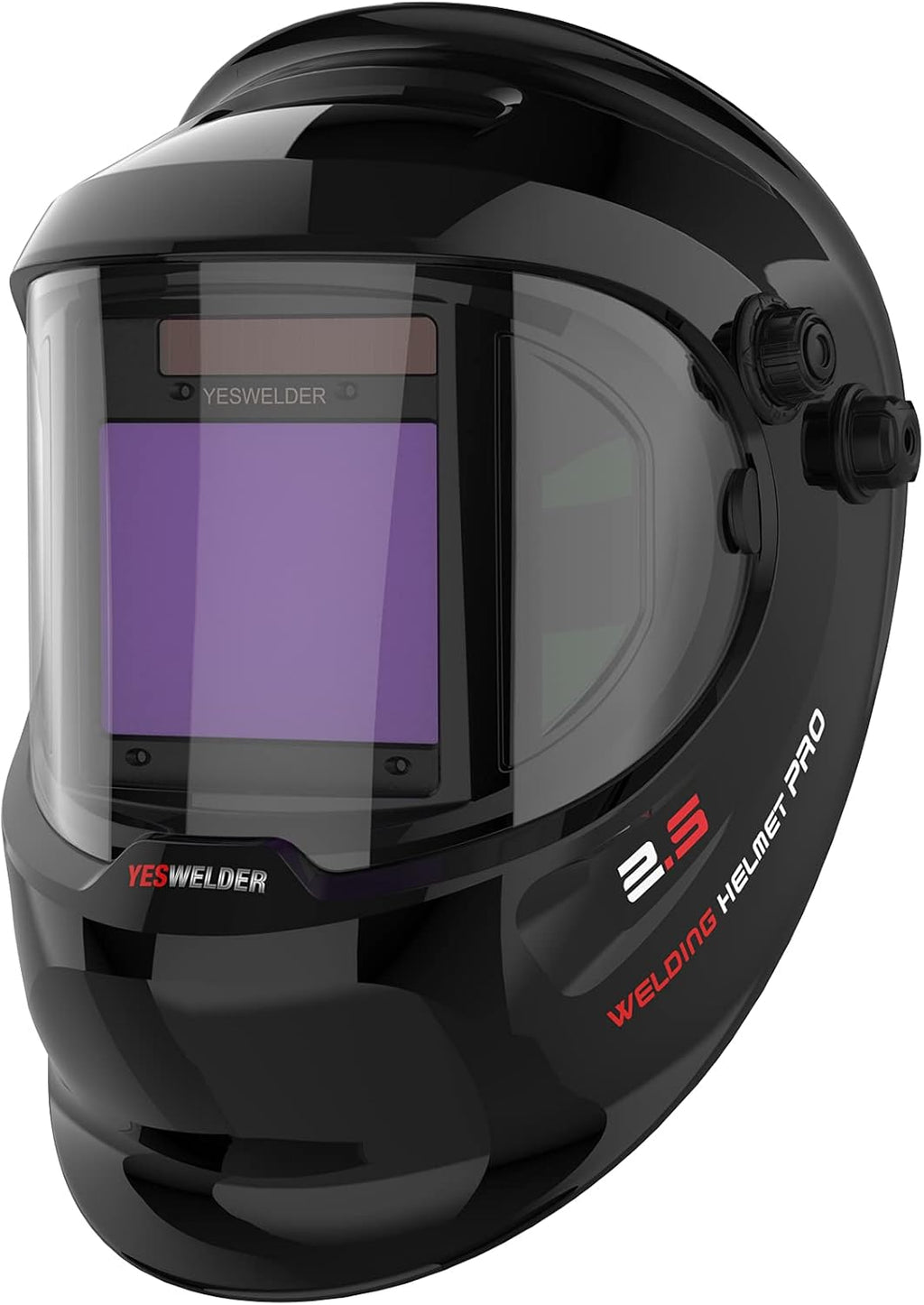 Large Viewing True Color Solar Powered Auto Darkening Welding Helmet with Side View, 4 Arc Sensor Wide Shade 4/5-9/9-13 Welder Mask M968