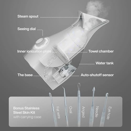 Teal Nano Ionic Facial Steamer with Stainless Steel Skin Kit U5353