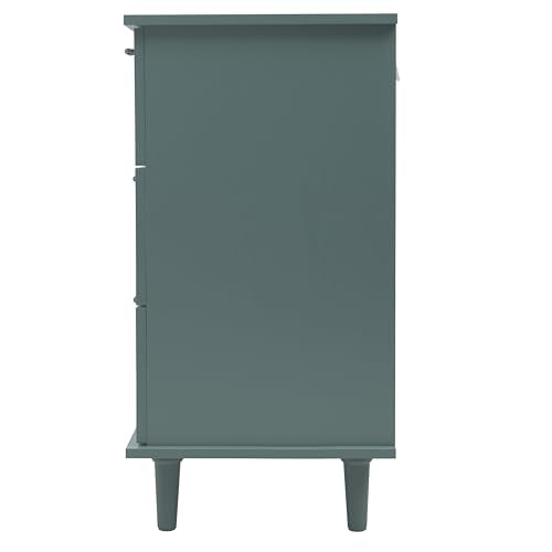 Blue 3 Door 3 Drawer Wooden Sideboard Cabinet Z4022