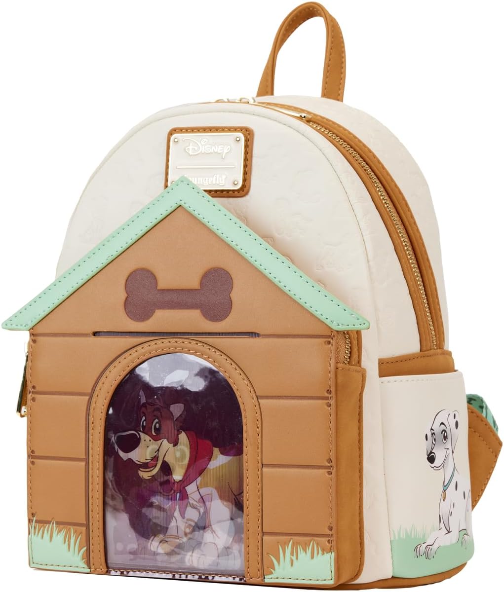 Loungefly Disney I Heart Dogs Dog House Triple Lenticular Double Strap Shoulder Bag Z9273