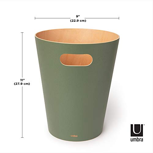 Natural 2 Gallon Wooden Trash Can B88360